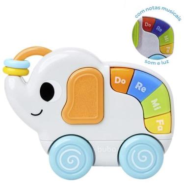 Imagem de Elefantinho Musical Buba Brinquedo Educativo Som E Luz Montessori Com 