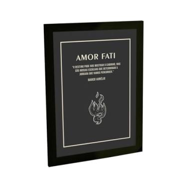 Imagem de Quadro Decorativo Amor Fati Filosofia Estoicismo Decoração Poster Quarto Sala