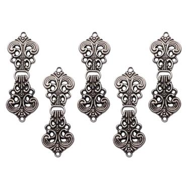 Imagem de 10 pares vintage suéter xale clipes filigrana ou manto fecho prendedor roupas clipe cachecóis fecho cardigã link fivelas colar vestidos conector broche pino 5X1. 8 cm