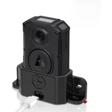 Imagem de Base de carregamento para câmera Axon Taser Body Camera 4-3D impressa para câmeras policiais com suporte de carro ou mesa, compatível com USB-C, fácil instalação de parafuso ou adesivo