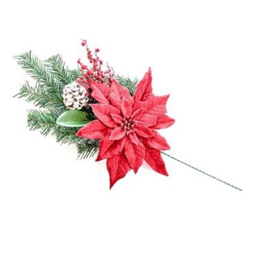 Imagem de Tuut Galho Bico de Papagaio e Pinhas 60cm Vermelho – Tradicional e Festivo