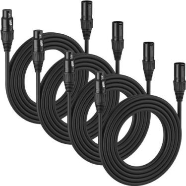Imagem de Cabo DMX MFL. XLR flexível de 3,1 m, 3 pinos, macho para fêmea, pacote