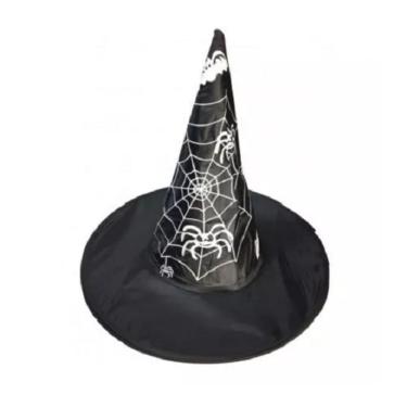 Imagem de Chapéu De Bruxo Mago Feiticeira Unissex Halloween Festas