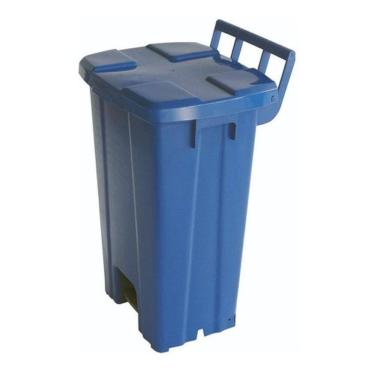 Imagem de Lixeira Quadrada Plastica De 100 Litros Sem Roda E Pedal