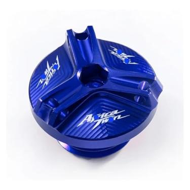 Imagem de Tampa de enchimento de óleo de motor de motocicleta, tampa de reservatório de fluido de freio traseiro compatível com Africa Twin CRF 1100 L CRF1100L Adventure (tampa de enchimento de óleo-azul)