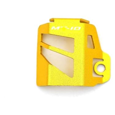 Imagem de BYYINGSUS Compatível com MT 07 09 10 MT07 MT09 MT10 SP 2023 2022 Acessórios Proteção do reservatório de fluido de freio traseiro da motocicleta (ouro-MT10)