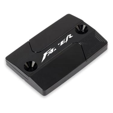 Imagem de Tampa do tanque de fluido do reservatório de freio dianteiro CNC para motocicletas compatível com Y&AMAHA FZ8 Fa&zer 2010-2014 FZ1 Fa&zer 2006-2015 (Black-FAZER)