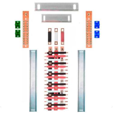 Imagem de Kit Barramento Trifásico 150A para 34 Circuitos com Termo Retrátil - Z