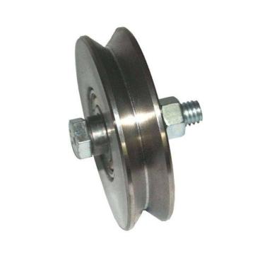 Imagem de Roldana Ferro Maciça 50mm (2) Cantoneira C- Parafuso - Uso Em Portões