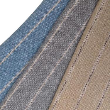 Imagem de Tecido listrado tingido com fio de algodão de linho para mulheres para costura por jardas Y670 (número de cor 1-13, 5 jardas)