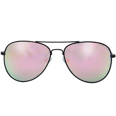 Imagem de The Fresh Óculos de sol aviador clássico armação de metal com lente espelhada com caixa de presente, 26 preto, Medium