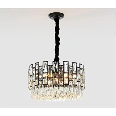 Imagem de Lustre de cristal moderno compatível com sala de estar, sala de jantar, lustre de led, cozinha, quarto, iluminação interna, decoração moderna