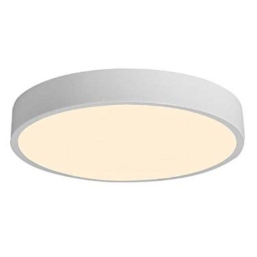 Imagem de Luminária de teto LED tricolor com escurecimento, luminária de teto minimalista embutida, fina, 1,9 pol., iluminação de teto (abajur de macaron), lâmpada plana moderna para quarto e sala de