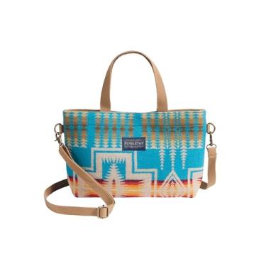 Imagem de Pendleton Mini bolsa Harding, 33 cm L x 20 cm A x 9 cm D, lã com lona de algodão, turquesa
