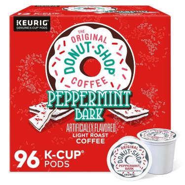 Imagem de Cápsulas K Cup Keurig de dose única, café torrado leve com sabor Pitada de Hortelã 96u1u2espresso, THE DONUT SHOP, Marrom