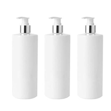 Imagem de Dispensador de sabão para banheiro, 3 peças, 500 ml, PET, vazio, recarregável, loção de xampu com dispensadores de bomba, dispensadores de sabão portáteis para banheiro, garrafa de plástico