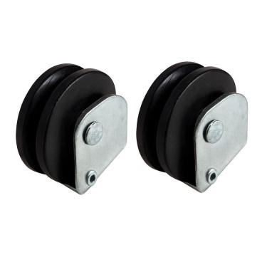 Imagem de 02 Roldana Inferior Fixa Janela E Porta Correr De Aço 37Mm