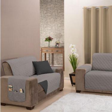 Imagem de Kit 2 Pçs Capa Protetora de Sofá Padrão 2 e 3 Lugares Manu Matelado Du