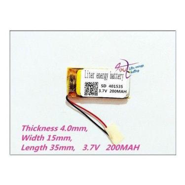 Imagem de 401535 Bateria 2 Fios 4mm X 15mm X 35mm 3,7v 200mah - bgb