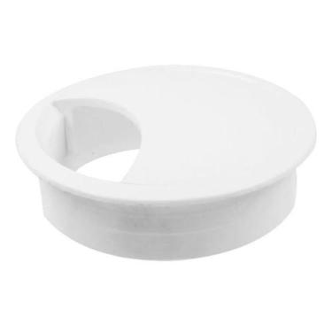 Imagem de Acabamento Passa Fio Mesa Computador Branco 46mm Kit 04 Pçs - Lianlegr