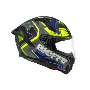 Imagem de Capacete Bieffe B-Fast Climax, Cinza Moon Fosco com Amarelo, 60
