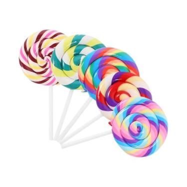 Imagem de Pirulitos De Argila Coloridos Grandes Para Artesanato, Simulação De Pi