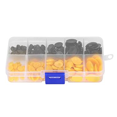 Imagem de Acouto Projetos de Artesanato de Olhos e Narizes de Boneca de Plástico de 180 Unidades - Bichos de Pelúcia Perfeitos, Ursinhos de Pelúcia e Artesanato de Costura - Acessórios Leves, Duráveis ​​e Não Tóxicos Com Caixa de Armazenamento (180 peças por caixa (preto + amarelo))