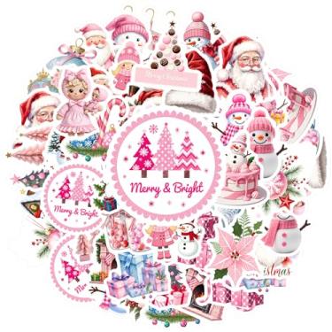 Imagem de 35 peças, presente de Natal, inverno, rosa, alegre, alegre, brincalhão, para celular, laptop, scrapbook, bicicleta, mala, geladeira, celular, bagagem, laptop, guitarra, carro, adesivo, brinquedos