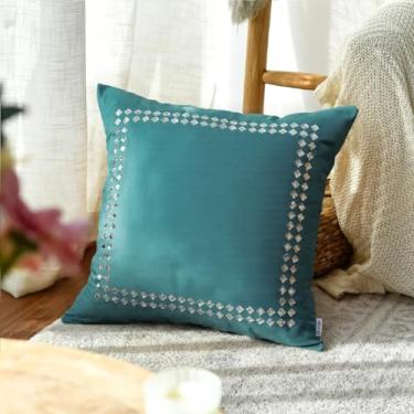 Imagem de Capa de almofada de veludo macia de cor sólida decorativa com zíper para sofá sofá cama cadeira sala de estar casa