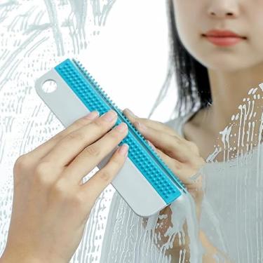 Imagem de Rodo de chuveiro para portas de vidro, raspador de janela pequeno de borracha macia ferramenta de limpeza de vidro multiuso para janela, vidro, porta de chuveiro, para-brisa de carro