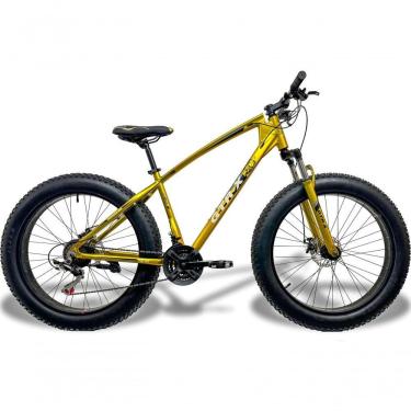 Imagem de Bicicleta Fat Bike Aro 26 Freios Disco Alumínio Shimano Quadro 17 GTR-X Dourado