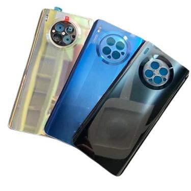 Imagem de SHOWGOOD Capa de bateria traseira para Huawei Honor 50 Lite painel traseiro capa de porta peças de reparo NTN-L22 para Huawei Honor 50 Lite capa traseira de bateria de telefone (prata)