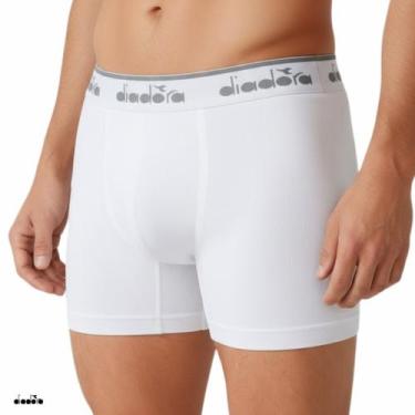 Imagem de Kit 3 cuecas boxer diadora sem costura - masculino, Branco, GG