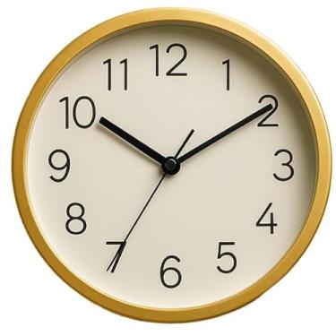 Imagem de Relogio de Parede, Moderno Clássico Minimalista, Escritório Relógio de Parede Silencioso Pilha, 24cm, 30cm Ou 40cm(Dourado)