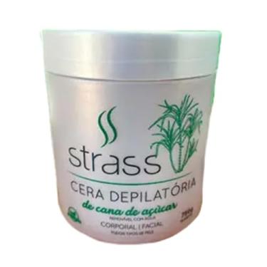 Imagem de Cera vegana hidrossolúvel strass 750 g com 100 espátulas de madeira para depilação facial e corporal