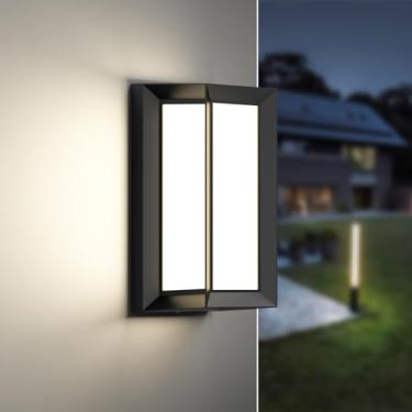 Imagem de Arandela de Parede Externa LED 3000K Branco Quente - Luminária de Parede Aconchegante 18W, IP65 à Prova d'Água,Suporte 127-220V AC, Alumínio, Luz Suave para Jardim, Varanda e Decoração de Entrada