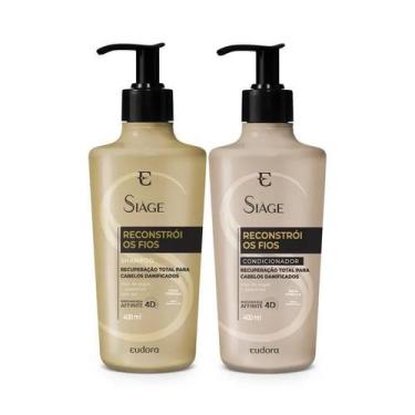 Imagem de Kit Eudora Siàge Reconstrói os Fios Shampoo + Condi 400ml