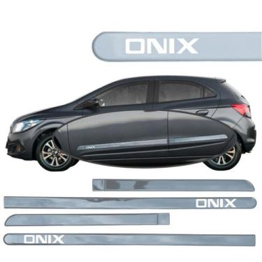 Imagem de Kit Jogo Friso Lateral Acessórios Protetor de Porta Chevrolet Onix Cor