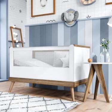 Imagem de Berço Mini Cama Retrô Canção De Ninar Branco com Amêndola - Divicar, b