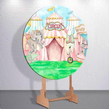 Imagem de Capa painel decoração festa infantil Circo Colorido Palhacinho grande 