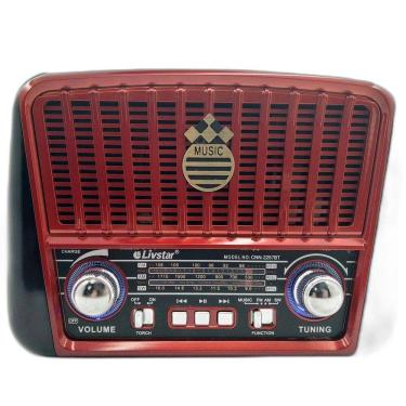 Imagem de Radio Retro Portátil Bluetooth Recarregável Com Alça 2257