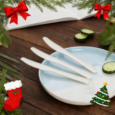 Imagem de Conjunto de talheres descartáveis com 50 peças – conjunto de facas perfeito para festas, casamentos e uso diário