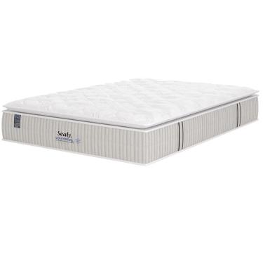 Imagem de Colchão Confort Gel Casal Com Molas Ensacadas 32x188x138 Sealy Cor Bege