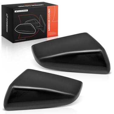 Imagem de A-Premium 2 peças de tampas de espelho retrovisor do lado do motorista e do passageiro - compatível com Chevrolet Equinox e GMC Terrain, 2018-2024 - preto liso