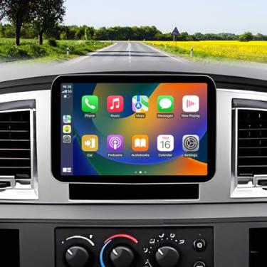 Imagem de DVRMEDIA Estéreo automotivo 4 + 64 G para Dodge RAM 2006-2012, tela sensível ao toque giratória de 25 cm, rádio Android 13, suporte para Carplay e Android Auto, navegação GPS, Bluetooth, câmera