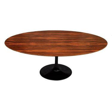 Imagem de Mesa Saarinen Oval Pau Ferro 135x90cm - Base Preta