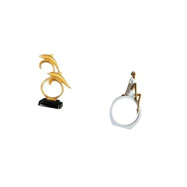 Imagem de Fenteer Estatueta Moderna E Realista de Golfinho, Estátua Colecionável para Escritório em Casa, Mesa, Estante, Quarto, Leitores, Presente, Escultura Abstrata,