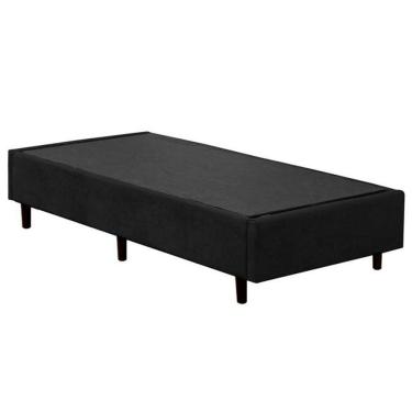 Imagem de Cama Box Solteiro Suede SerenePrime Preto 88x188x40