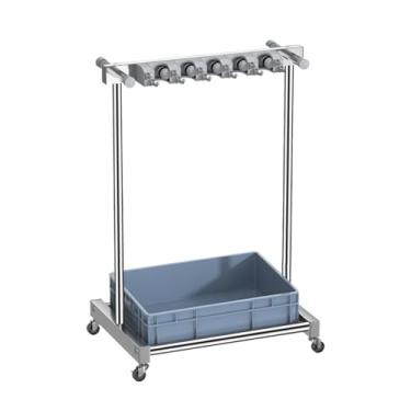 Imagem de TRGCJGH Carrinho de limpeza Organizador de limpeza com prateleiras Suporte de esfregão de vassoura Carrinho de limpeza multifuncional e organizador de ferramentas (67 cm/26,3 pol, 5 compartimentos e