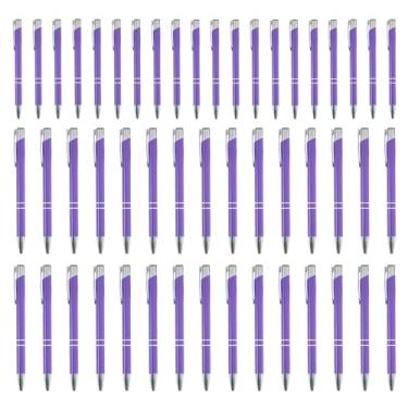 Imagem de Canetas executivas – 50 canetas-tinteiro de metal, artigos de papelaria elegantes com clipe prateado, lápis de escrita multifuncional para enfermagem, empresários, elites, profissionais, escola